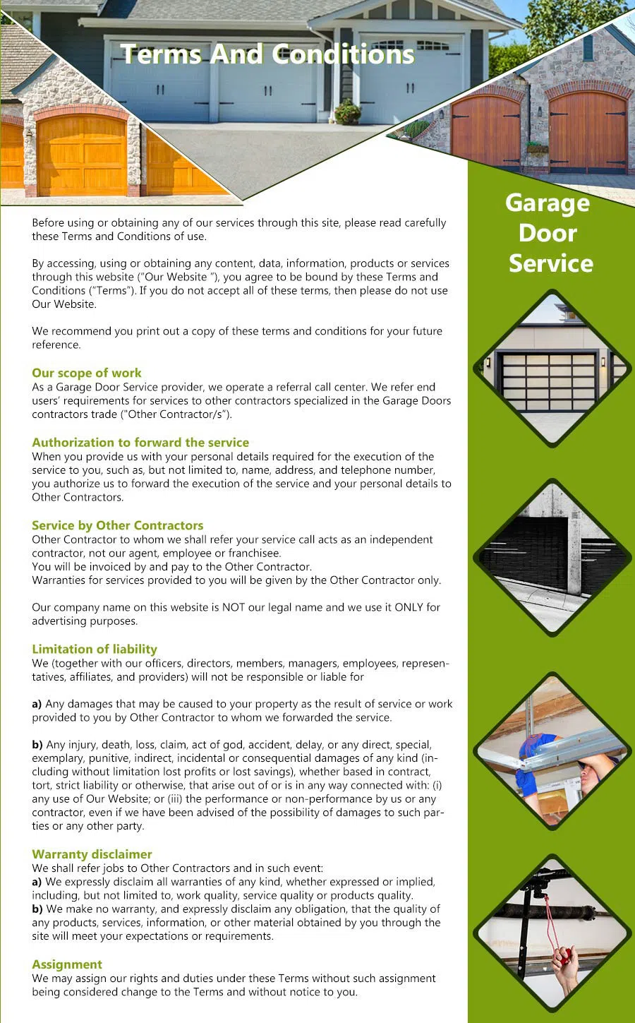 Galaxy Garage Door Service Clermont, FL 352-486-7869 - terms5